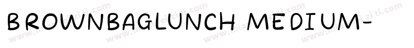 BrownBagLunch Medium字体转换